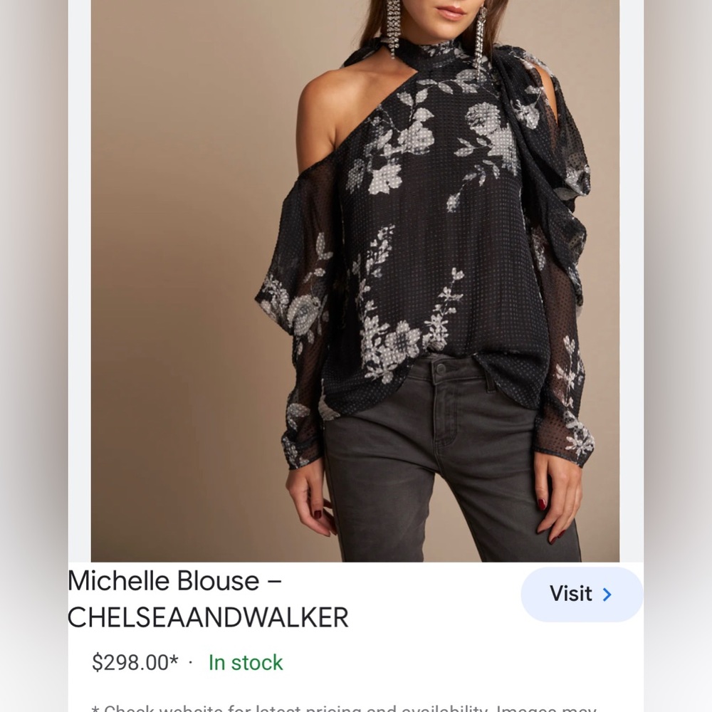 Chelsea and Walker Silk blouse Size Small